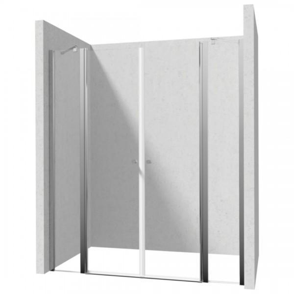Deante Kerria Plus drzwi prysznicowe uchylne 160 cm chrom 50408
