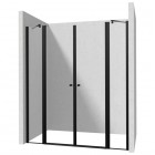 Deante Kerria Plus drzwi prysznicowe uchylne 200 cm czarny mat 50496