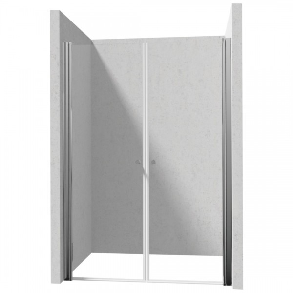 Deante Kerria Plus drzwi prysznicowe uchylne 140 cm chrom 50499