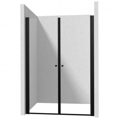 Deante Kerria Plus drzwi prysznicowe uchylne 150 cm czarny mat 50507