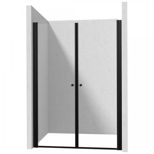Deante Kerria Plus drzwi prysznicowe uchylne 150 cm czarny mat 50507