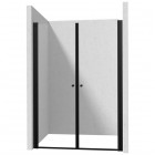 Deante Kerria Plus drzwi prysznicowe uchylne 150 cm czarny mat 50507