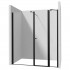Deante Kerria Plus drzwi prysznicowe uchylne 90 cm ze ścianką 70 cm czarny mat 50618