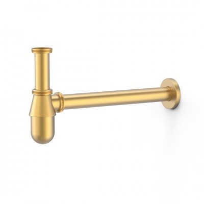 Tres syfon umywalkowy butelkowy złoty mat 03463430OM