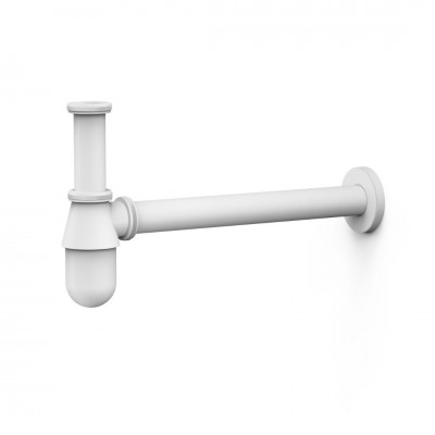 Tres syfon umywalkowy butelkowy biały mat 03463430BM