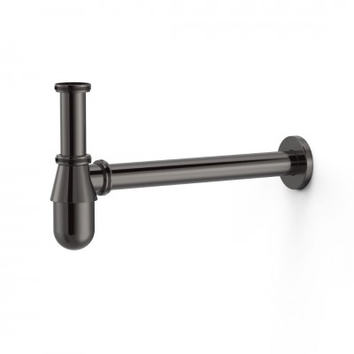 Tres syfon umywalkowy butelkowy czarny metalizowany 03463430KM