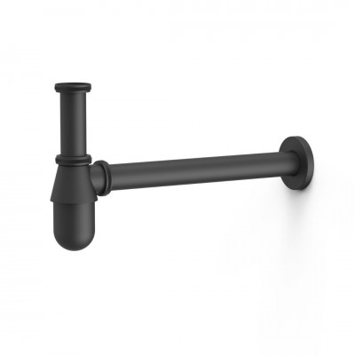 Tres syfon umywalkowy butelkowy czarny mat 03463430NM