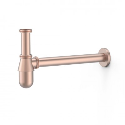 Tres syfon umywalkowy butelkowy złoto różowe mat 03463430OPM