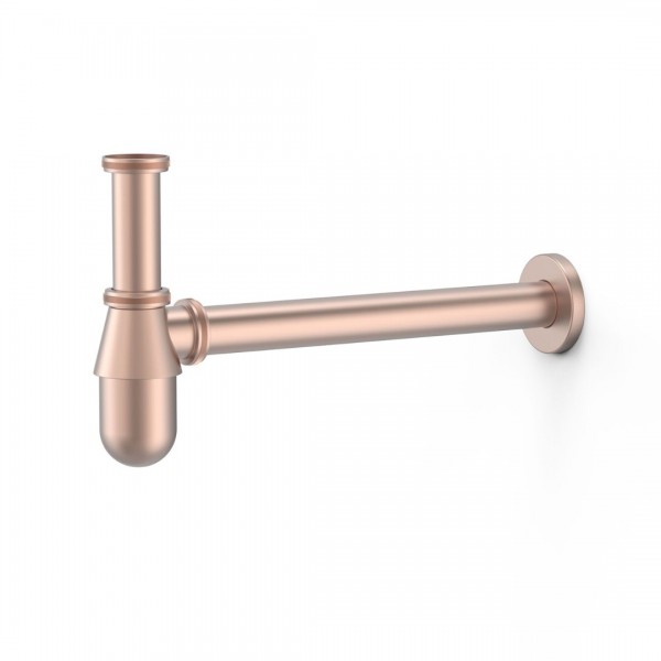 Tres syfon umywalkowy butelkowy złoto różowe mat 03463430OPM