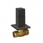 Tres zawór z gwintem 1/2 czarny mat 00715501NM