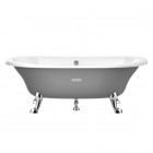 Roca Newcast Classic wanna żeliwna retro wolnostojąca 170x85 cm biały/szary A233650000