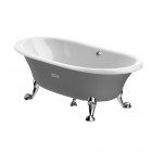 Roca Newcast Classic wanna żeliwna retro wolnostojąca 170x85 cm biały/szary A233650000