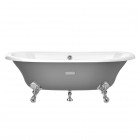 Roca Newcast Classic wanna żeliwna retro wolnostojąca 170x85 cm biały/szary A233650000