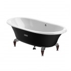 Roca Newcast Classic wanna żeliwna retro wolnostojąca 170 cm czarna A233650002