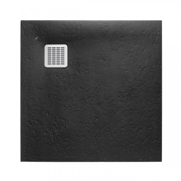 Roca Terran brodzik kwadratowy kompozytowy 100x100 cm czarny AP1033E83E801400