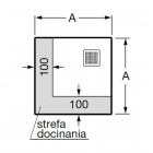 Roca Terran brodzik kwadratowy kompozytowy 90x90 cm szary łupek AP10338438401200