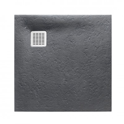 Roca Terran brodzik kwadratowy kompozytowy 90x90 cm szary łupek AP10338438401200