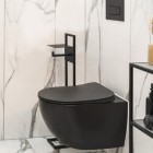 Deante Peonia deska WC wolnoopadająca Slim czarny mat CDE NSOZ