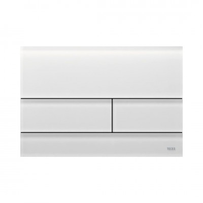 Tece Square przycisk spłukujący do WC szkło białe satynowe 9240824