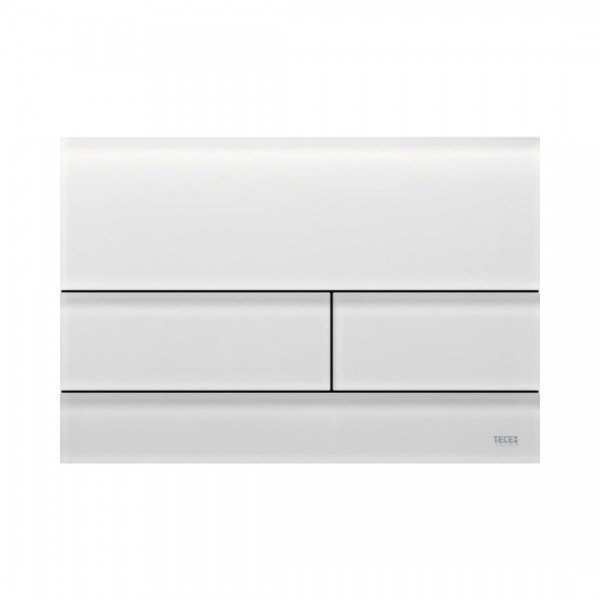 Tece Square przycisk spłukujący do WC szkło białe satynowe 9240824