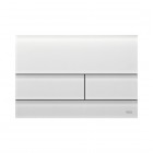 Tece Square przycisk spłukujący do WC szkło białe satynowe 9240824