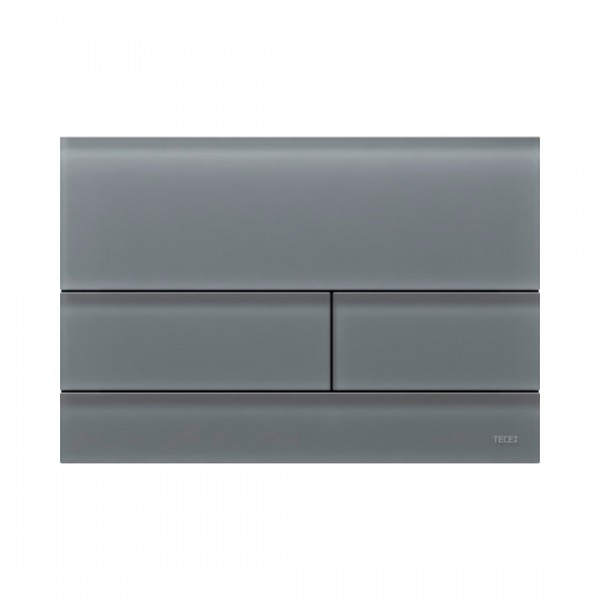 Tece Square przycisk spłukujący do WC szkło szare satynowe 9240826