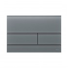 Tece Square przycisk spłukujący do WC szkło szare satynowe 9240826