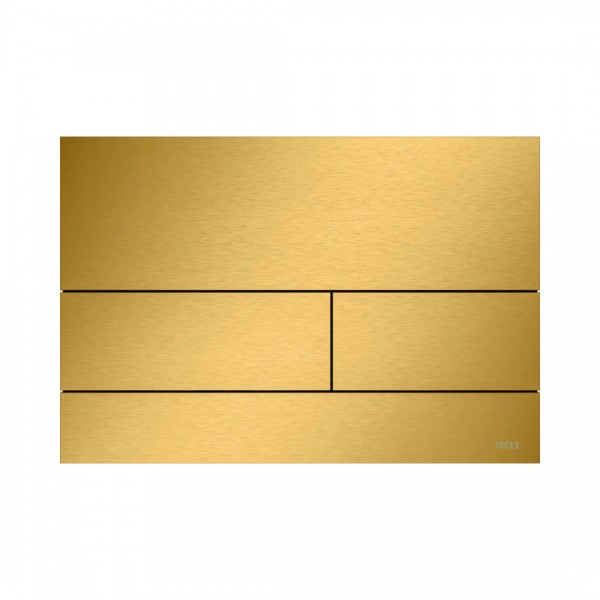 Tece Square II przycisk spłukujący do WC złoty optyczny szczotkowany 9240847