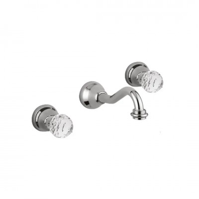 Giulini Giovanni Odessa bateria umywalkowa podtynkowa stare złoto - uchwyty przezroczyste Swarovski 3923/SBR