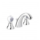 Giulini Giovanni Odessa bateria umywalkowa 3-otworowa stare złoto - uchwyty przezroczyste Swarovski 3912BR