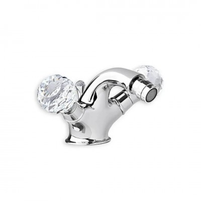 Giulini Giovanni Odessa bateria bidetowa stare złoto - uchwyty przezroczyste Swarovski 3964BR