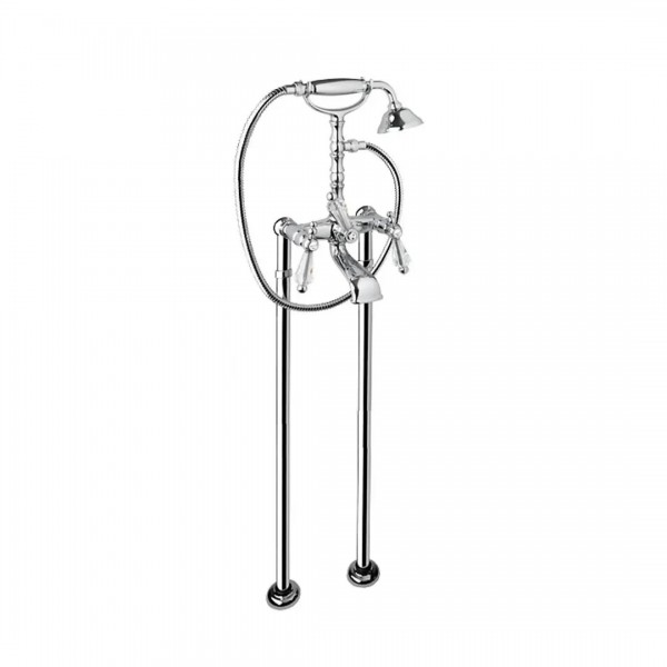 Giulini Giovanni Praga bateria wannowa + nogi stare złoto - uchwyty przezroczyste Swarovski 7500/NBR/S