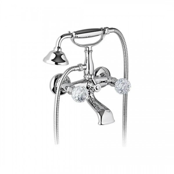 Giulini Giovanni Odessa bateria wannowa stare złoto - uchwyty przezroczyste Swarovski 3900BR