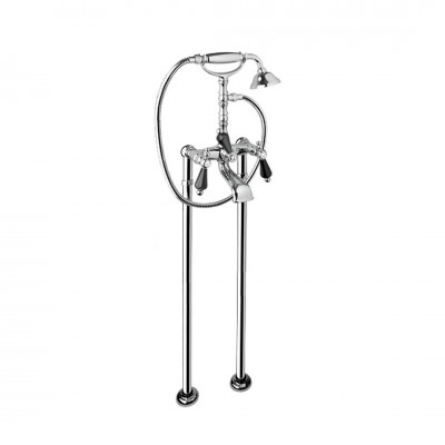 Giulini Giovanni Praga bateria wannowa + nogi stare złoto - uchwyty czarne Swarovski 7500/NBR/S.CZ