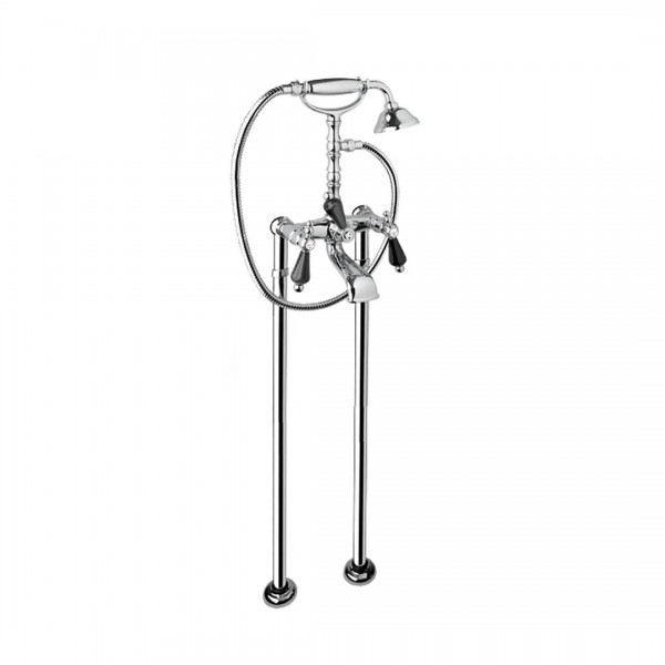 Giulini Giovanni Praga bateria wannowa + nogi stare złoto - uchwyty czarne Swarovski 7500/NBR/S.CZ