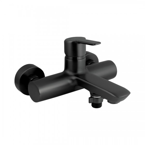 Deante Arnika bateria wannowa ścienna czarny mat BQA_N10N