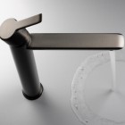 Deante Arnika bateria umywalkowa stojąca wysoka titanium BQA_D20N