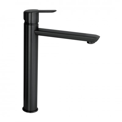 Deante Arnika bateria umywalkowa stojąca wysoka czarny mat BQA_N20N