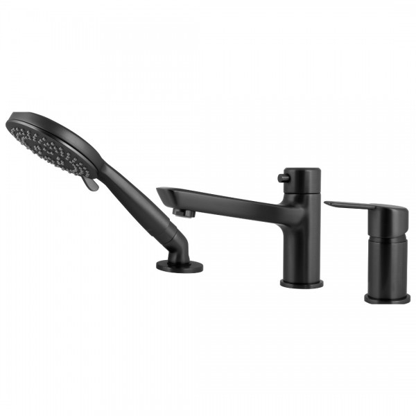 Deante Arnika bateria wannowa 3-otworowa czarny mat BQA_N13M