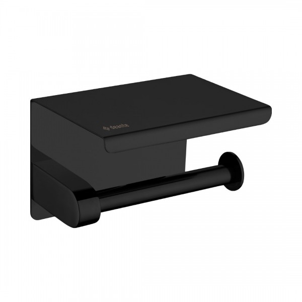 Deante Round Nero uchwyt na papier z półką czarny ADR N221