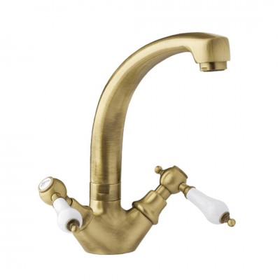 Demm Retro Etros bateria kuchenna dwuuchwytowa retro stare złoto 2180/BR