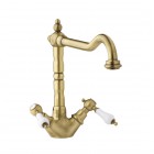 Demm Retro Etros bateria kuchenna dwuuchwytowa retro stare złoto 2182/BR