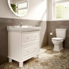 Roca Carmen Unik zestaw łazienkowy 80 cm z 2 szufladami biały satynowy A851369415