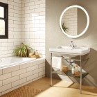 Roca Carmen Unik zestaw łazienkowy 80 cm ze stelażem stal szlachetna A851370425