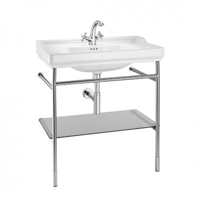 Roca Carmen Unik zestaw łazienkowy 80 cm ze stelażem stal szlachetna A851370425