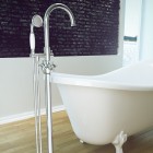 Besco Retro bateria wannowo-prysznicowa wolnostojąca 115 cm chrom BW-RI-CH