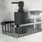 Deante Round Nero koszyk prysznicowy czarny ADR N551