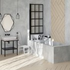 Deante Temisto Nero bateria wannowa 4-otworowa czarna BQT N14D