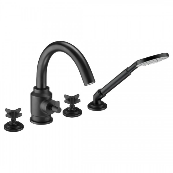 Deante Temisto Nero bateria wannowa 4-otworowa czarna BQT N14D