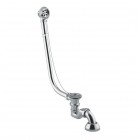 Vicario przelew wannowy retro 12R + korek + syfon czarny mat